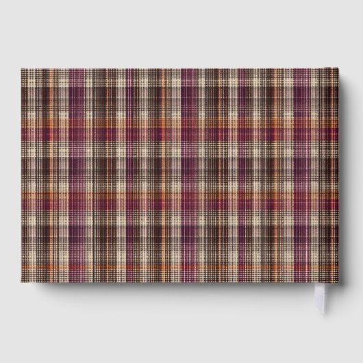 Custom Guest Book Gingham Style Vacation Rentals ゲストブック (裏面)