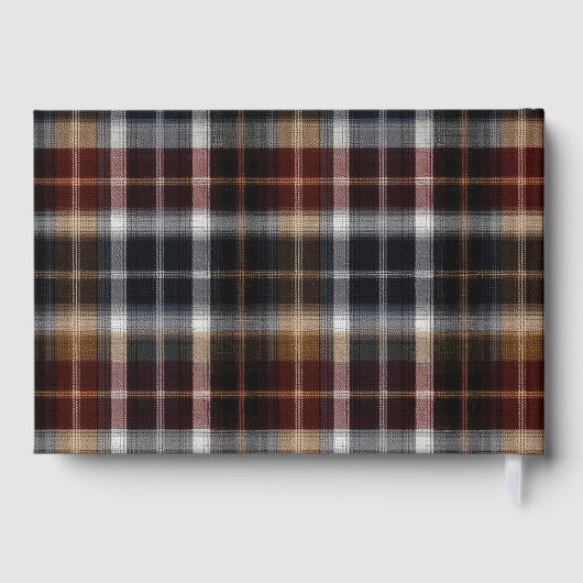 Custom Guest Book Gingham Style Vacation Rentals ゲストブック (裏面)