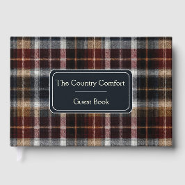 Custom Guest Book Gingham Style Vacation Rentals ゲストブック