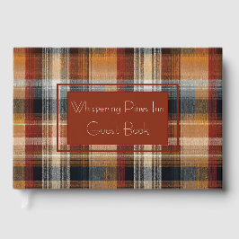 Custom Guest Book Gingham Style Vacation Rentals ゲストブック