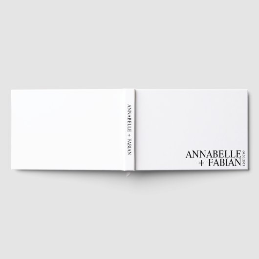 Custom Guest Book, Personalized Luxury Wedding Gue ゲストブック (全面)