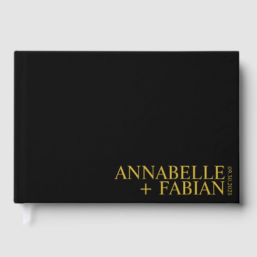 Custom Guest Book, Personalized Luxury Wedding Gue ゲストブック (正面)