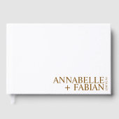 Custom Guest Book, Personalized Luxury Wedding Gue ゲストブック (正面)