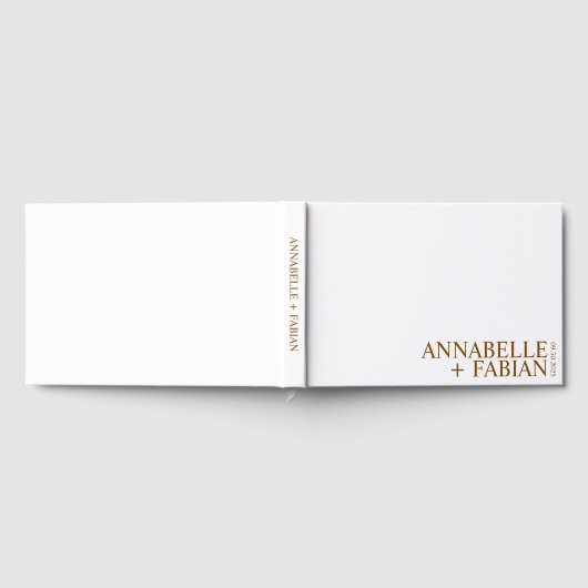 Custom Guest Book, Personalized Luxury Wedding Gue ゲストブック (全面)