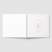 Custom Guest Book, Wedding Luxury  custom, Oval De ゲストブック (全面)