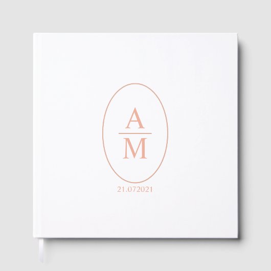 Custom Guest Book, Wedding Luxury  custom, Oval De ゲストブック (正面)