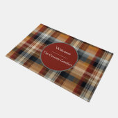 Custom Guest Door Mat Gingham Vacation Rentals ドアマット (アングル)