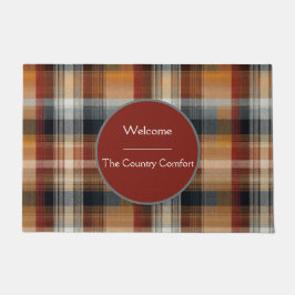Custom Guest Door Mat Gingham Vacation Rentals ドアマット