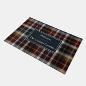 Custom Guest Door Mat Gingham Vacation Rentals ドアマット (アングル)