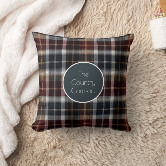Custom Guest Throw Pillow Gingham Vacation Rentals クッション (ブランケット)