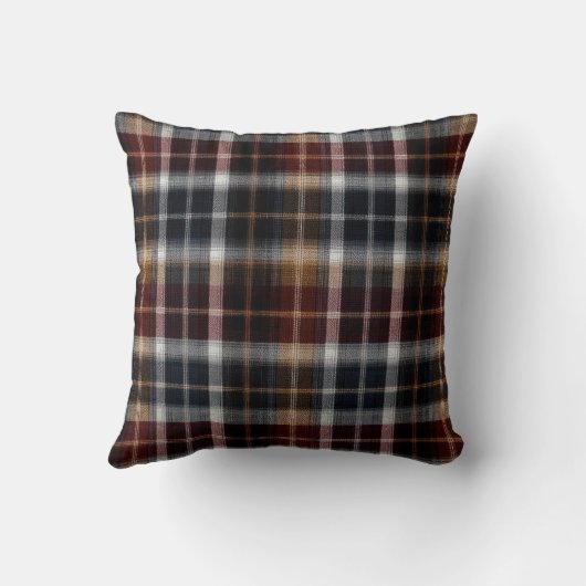 Custom Guest Throw Pillow Gingham Vacation Rentals クッション (裏面)
