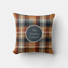 Custom Guest Throw Pillow Gingham Vacation Rentals クッション