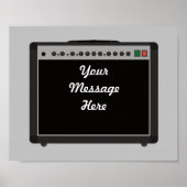 Custom Guitar Amplifier Rock and Roll Themed ポスター (正面)