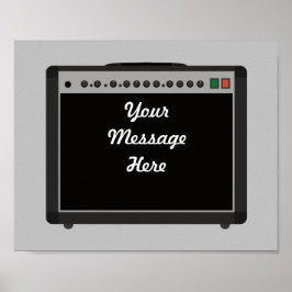 Custom Guitar Amplifier Rock and Roll Themed ポスター