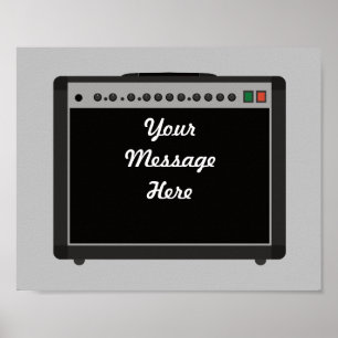 Custom Guitar Amplifier Rock and Roll Themed ポスター