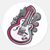 Custom Guitar Stickers ラウンドシール (正面)