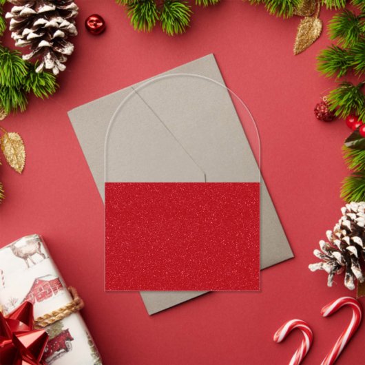 Custom Half Tomato Red Noise Acrylic Invitation アクリル招待状 (インサイチュ (クリスマス))