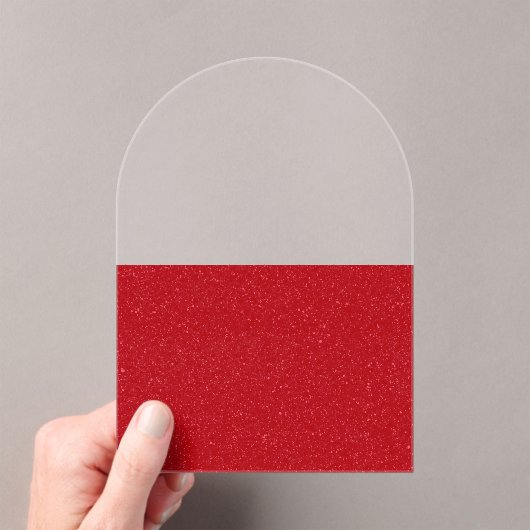 Custom Half Tomato Red Noise Acrylic Invitation アクリル招待状 (インサイチュ (ポータブル))