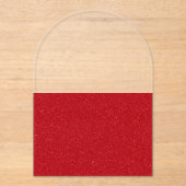 Custom Half Tomato Red Noise Acrylic Invitation アクリル招待状 (正面)