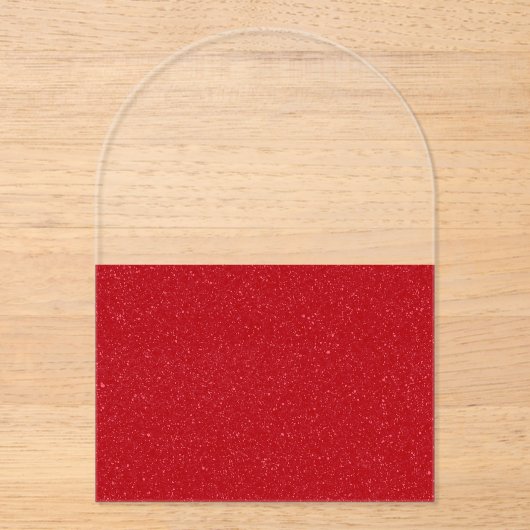 Custom Half Tomato Red Noise Acrylic Invitation アクリル招待状 (正面)