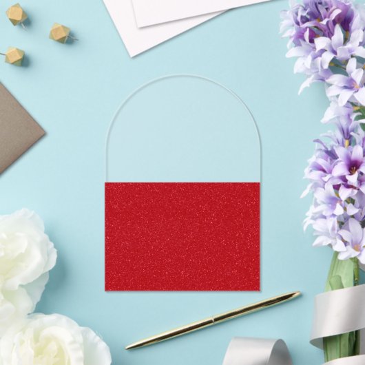 Custom Half Tomato Red Noise Acrylic Invitation アクリル招待状 (インサイチュ (ウェディング))