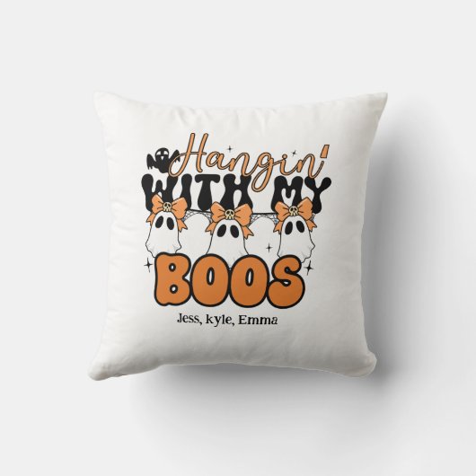 Custom Halloween Hangin' with my Boos クッション (裏面)