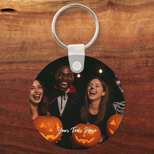 Custom Halloween Keychain – Add Photo & Text キーホルダー (裏面)