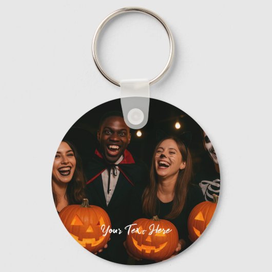 Custom Halloween Keychain – Add Photo & Text キーホルダー (裏面)