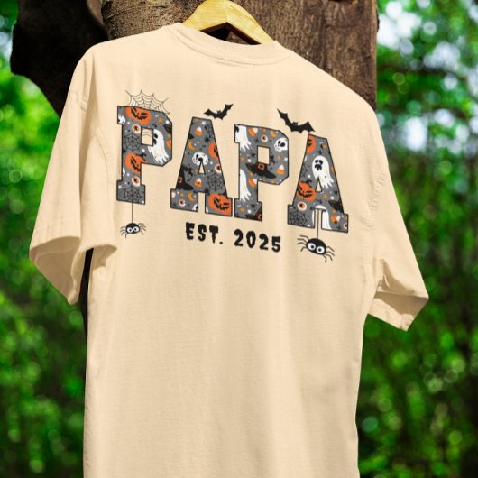 Custom Halloween PAPA DAD spooky theme Tシャツ