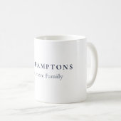 Custom Hamptons New York Preppy Coastal Gift コーヒーマグカップ (正面右)