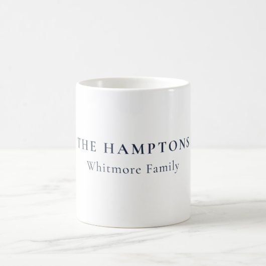 Custom Hamptons New York Preppy Coastal Gift コーヒーマグカップ (中央)