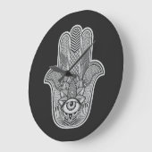 Custom Hamsa ラージ壁時計 (傾斜)