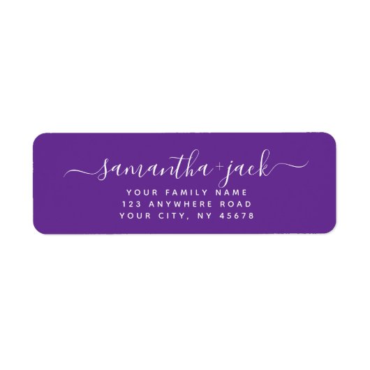 Custom Handwritten Stylish Elegant Return Address ラベル (正面)