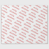 Custom Handwritten Text Merry Christmas Party Gift ラッピングペーパー (フラット)