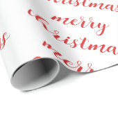 Custom Handwritten Text Merry Christmas Party Gift ラッピングペーパー (ロールコーナー)