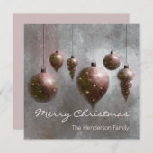 Custom Hanging Christmas Baubles Copper on Silver  (正面/裏面)