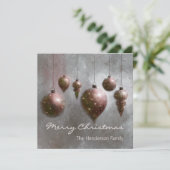 Custom Hanging Christmas Baubles Copper on Silver  (スタンド正面)