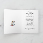 Custom Happy 3rd Birthday Congratulations, Girl,  カード (内部)