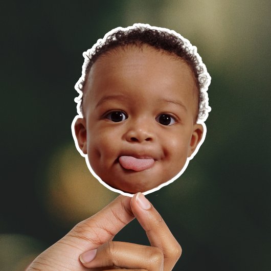 Custom Happy Baby Face Meme Photo Personalized シール