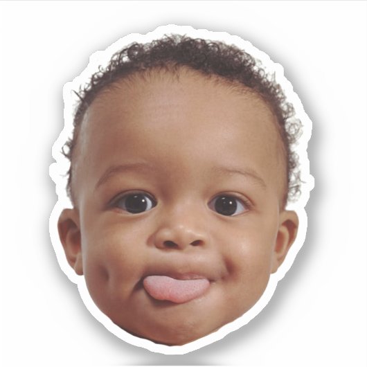 Custom Happy Baby Face Meme Photo Personalized シール (正面)