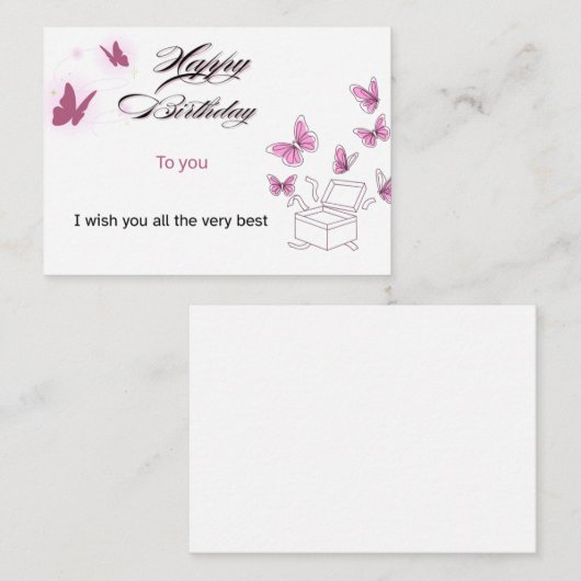 Custom Happy Birthday Card | Personalized Name & M ノートカード (正面/裏面)