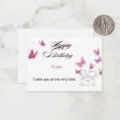 Custom Happy Birthday Card | Personalized Name & M ノートカード (正面/裏面インサイチュ)