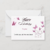 Custom Happy Birthday Card | Personalized Name & M ノートカード (正面)