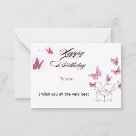 Custom Happy Birthday Card | Personalized Name & M ノートカード