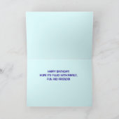 Custom Happy Birthday child greeting card サンキューカード (内部)