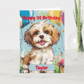 Custom Happy Birthday Congratulations, Havanese, カード (正面)