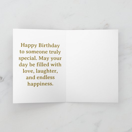 Custom Happy Birthday Gift Card – Personalized Bir カード (内部)