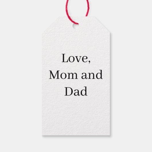 Custom Happy Birthday Gift Minimal personalized ギフトタグ (裏面)