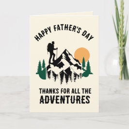 Custom Happy Father's Day Mountain Hiking カード