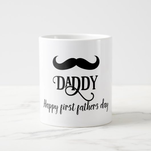 custom Happy first father's day  ジャンボコーヒーマグカップ (正面)
